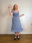 J.Crew "Blue Floral Midi Dress" (Size M/L)