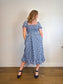 J.Crew "Blue Floral Midi Dress" (Size M/L)
