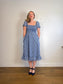 J.Crew "Blue Floral Midi Dress" (Size M/L)