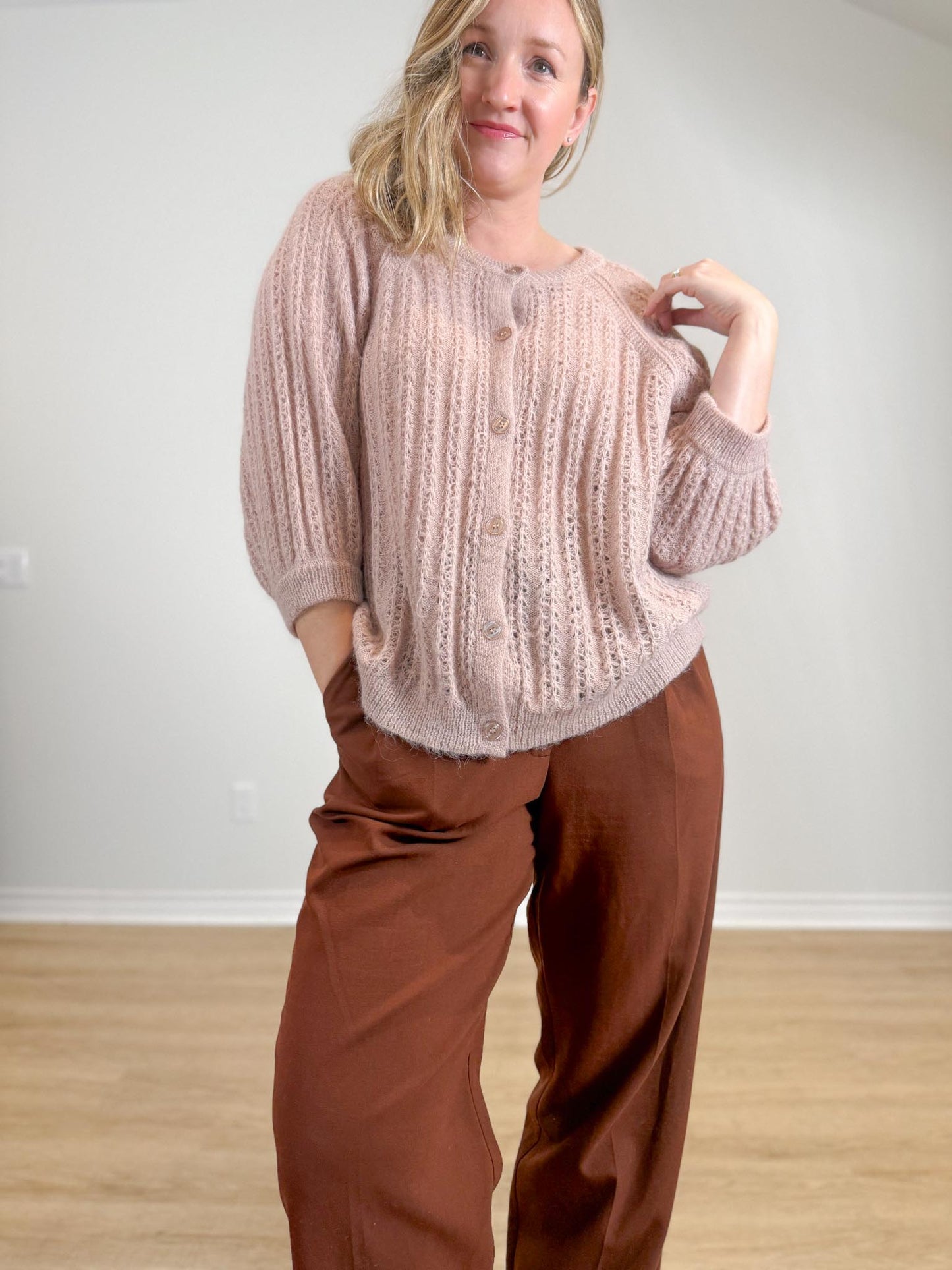 SISSY BOY Alpaca & Wool Dainty Cardigan in Maeve (Size L)