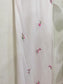 Vintage Floral Embroidered Maxi Dress in White (Size L)