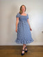 J.Crew "Blue Floral Midi Dress" (Size M/L)