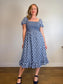 J.Crew "Blue Floral Midi Dress" (Size M/L)