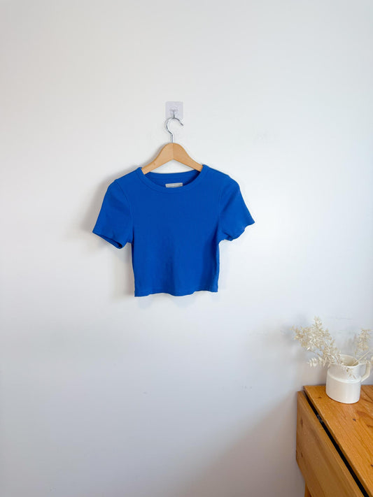 Everlane "The ’90s Rib Tee in Blue" (Size M)