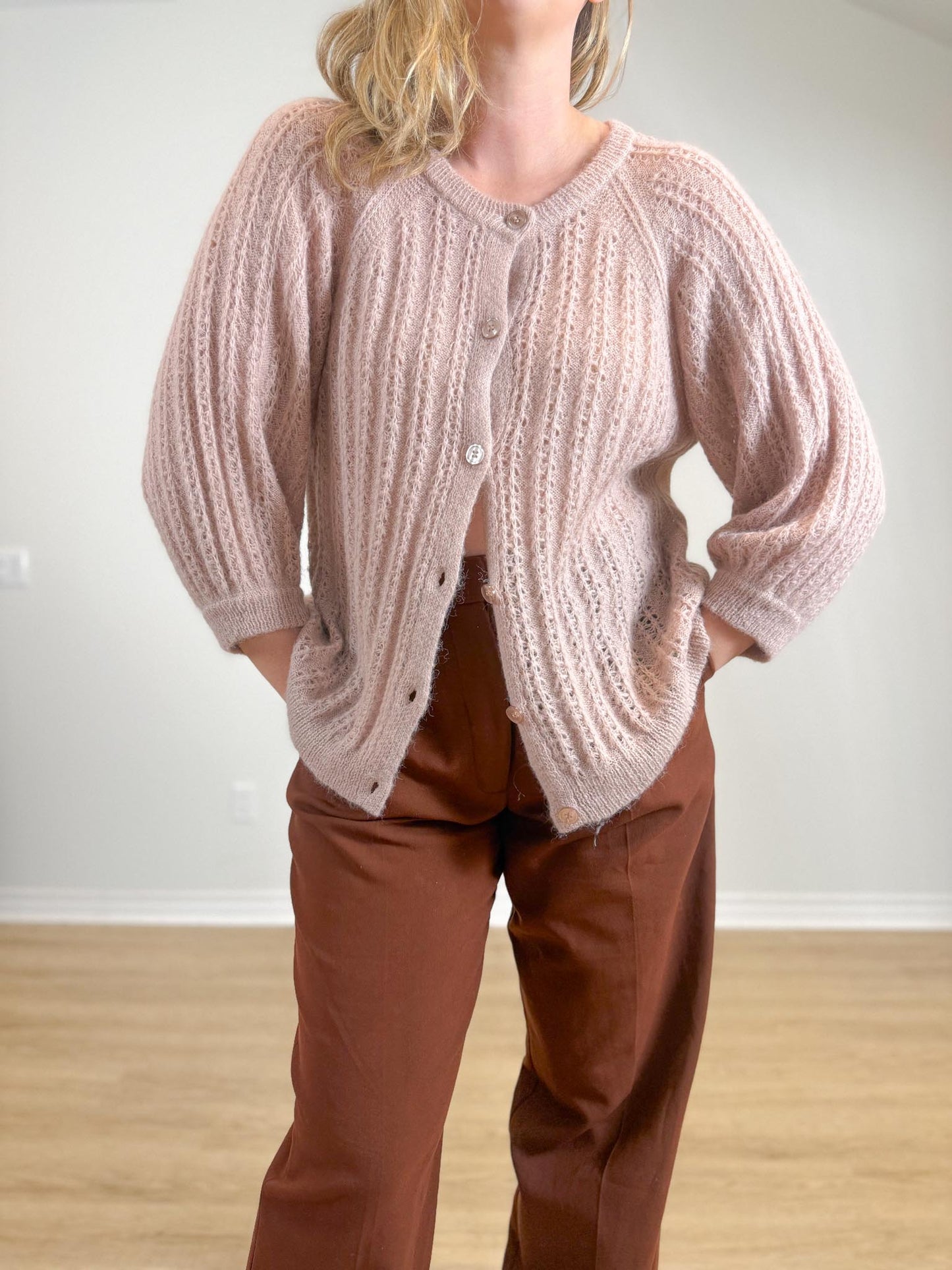 SISSY BOY Alpaca & Wool Dainty Cardigan in Maeve (Size L)