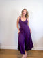 METTAMADE Slow Fashion Wide Leg Jumpsuit in Purple (Size L)