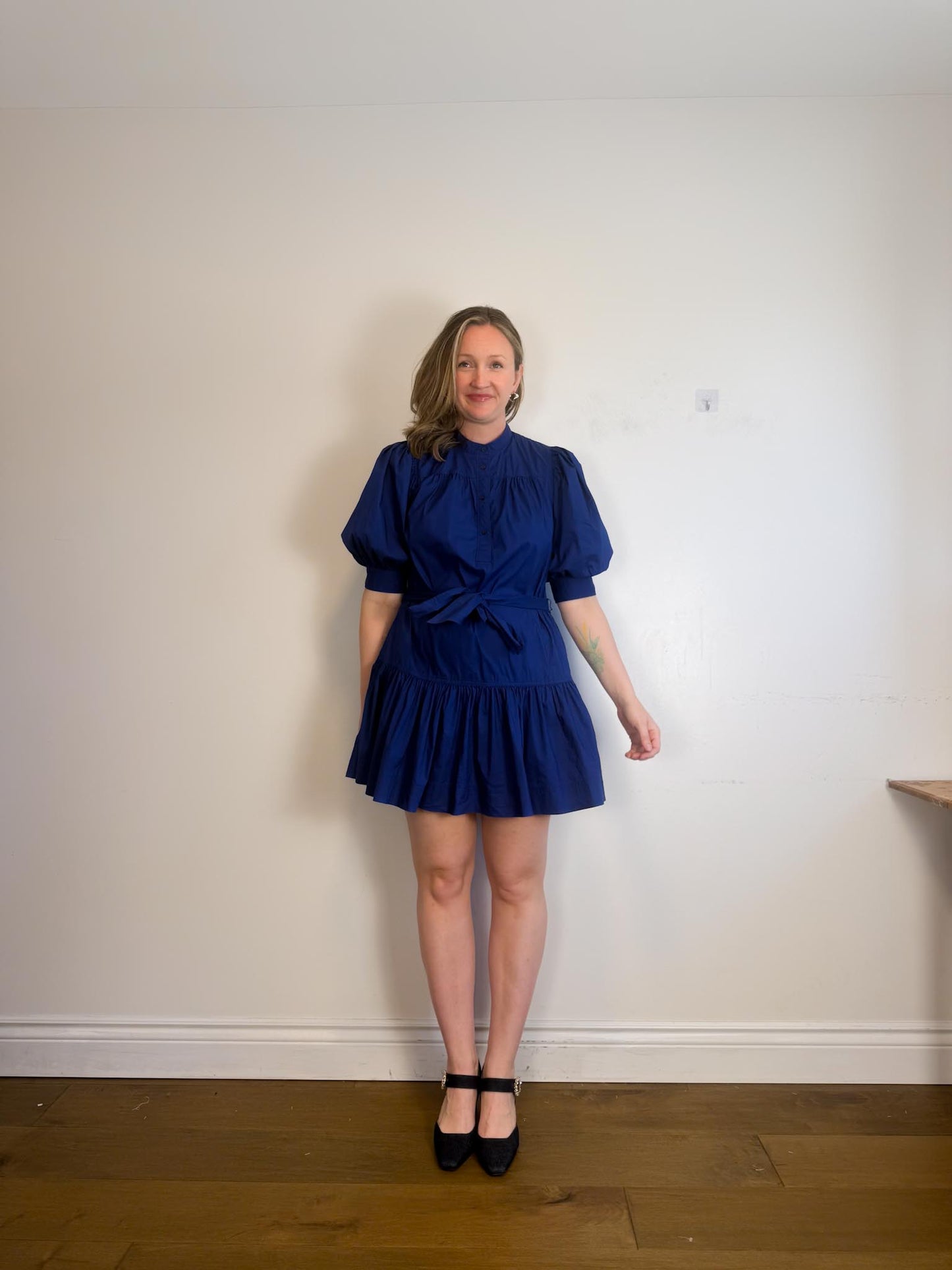 Lauren Ralph Lauren Cotton Poplin Dress in Navy (Size M/L)
