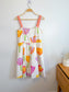 Vintage Molly B. Made in the USA White Tulip Floral Dress (Size S/M)
