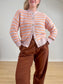 dRA Los Angeles Striped Cotton Amara Cardigan in Maeve/Orange (Size L)