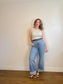Vintage 90s Laurence Kagan Silk Bejeweled Sleeveless Top (Size M/L)