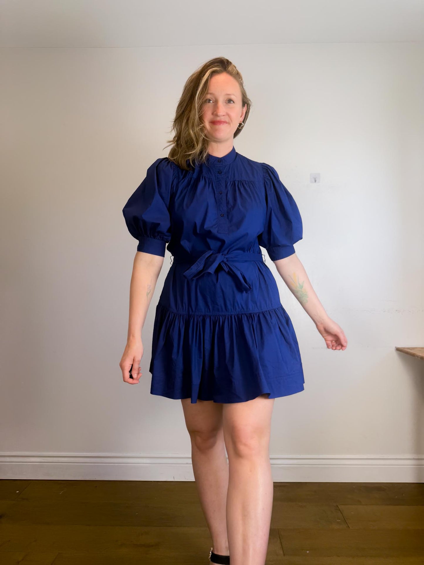 Lauren Ralph Lauren Cotton Poplin Dress in Navy (Size M/L)