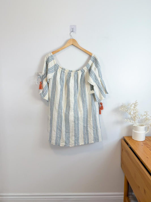 TULAROSA "Sara Dress in Chambray Stripe" NWT (Size S/M)