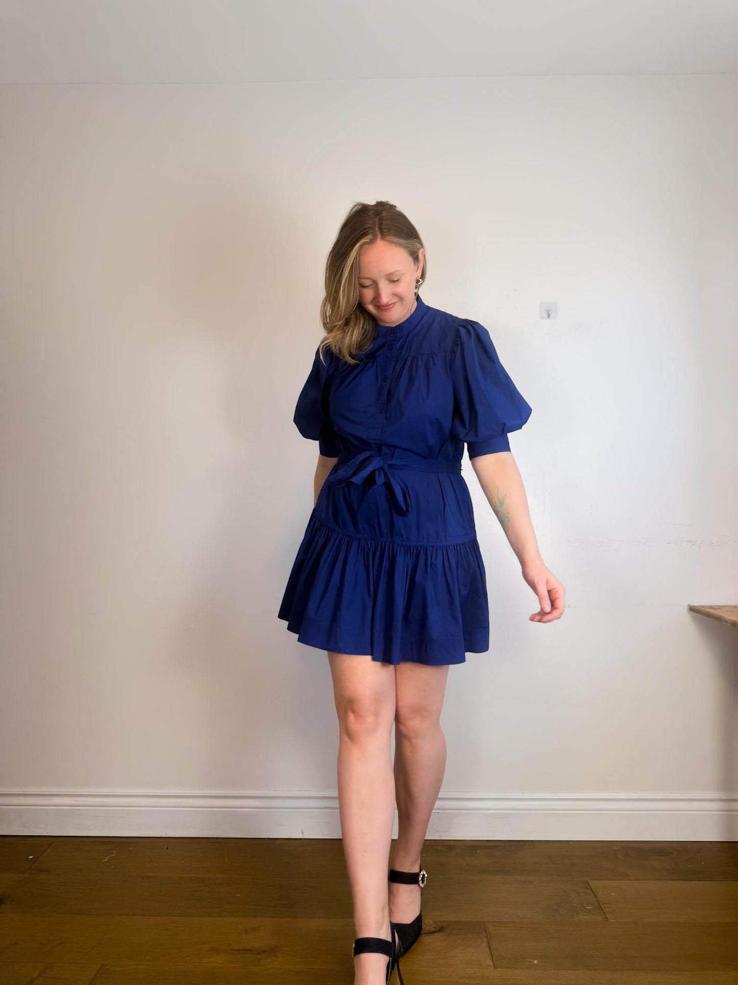 Lauren Ralph Lauren Cotton Poplin Dress in Navy (Size M/L)
