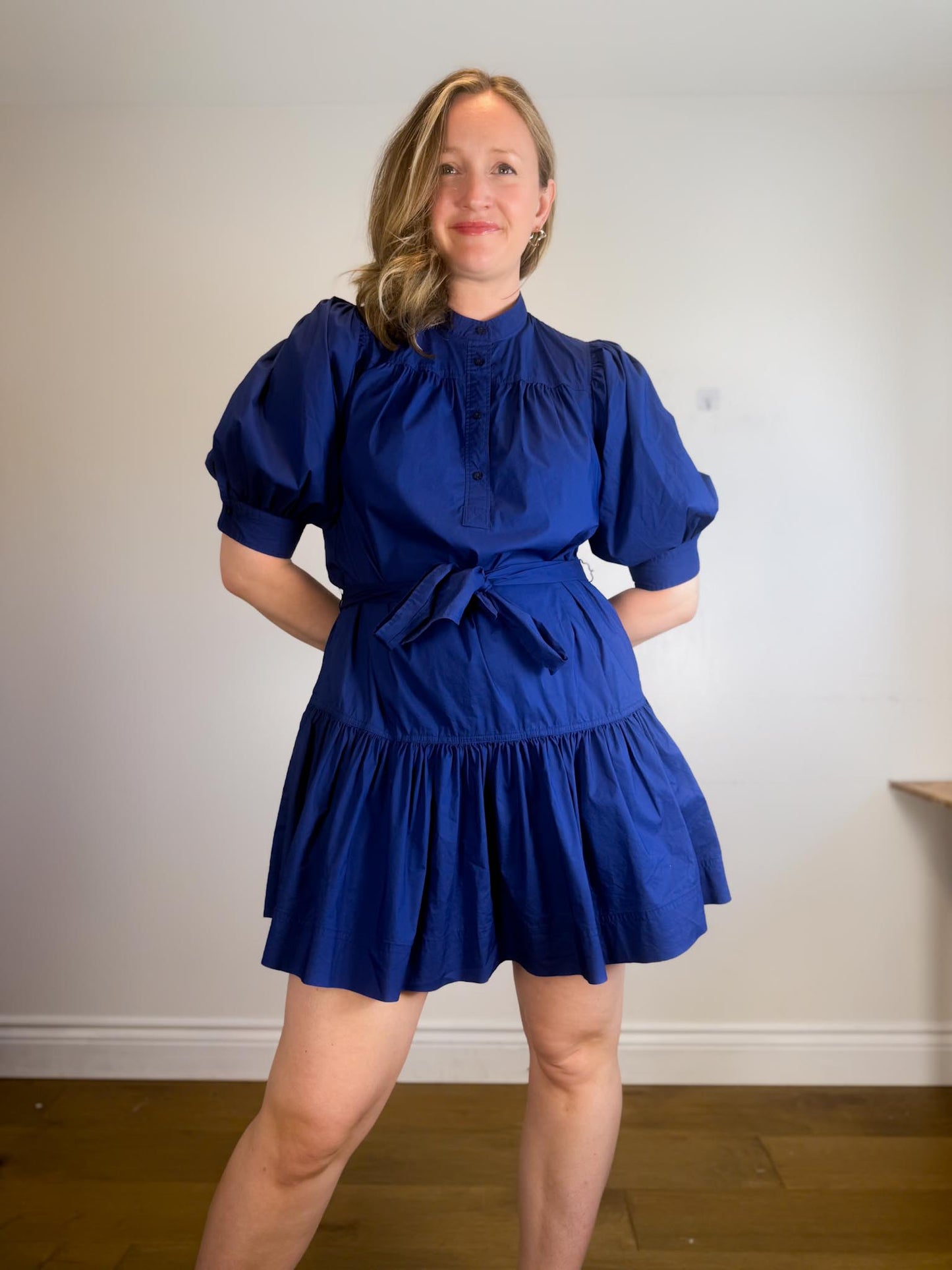 Lauren Ralph Lauren Cotton Poplin Dress in Navy (Size M/L)