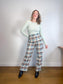 Wilfred Plaid Trousers in White/Brown/Blue (Size 10)