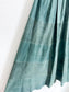 Vintage Leather Tiered Midi Skirt in Green (Size S)