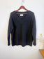 Wilfred "Belize Oversized V-neck Merino Wool Sweater in Black" (Size M/L)