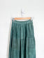 Vintage Leather Tiered Midi Skirt in Green (Size S)