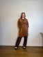 Anthropologie BLANKNYC Faux Leather Wrap Trench Coat in Brown (Size L)