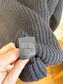 Wilfred "Belize Oversized V-neck Merino Wool Sweater in Black" (Size M/L)