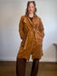 Anthropologie BLANKNYC Faux Leather Wrap Trench Coat in Brown (Size L)
