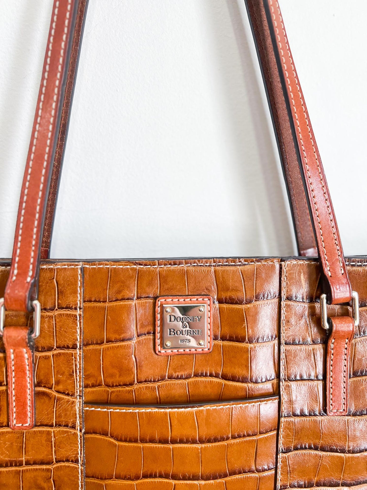 Dooney & Bourke "Embossed Calfskin Alligator Shopping Tote Purse"