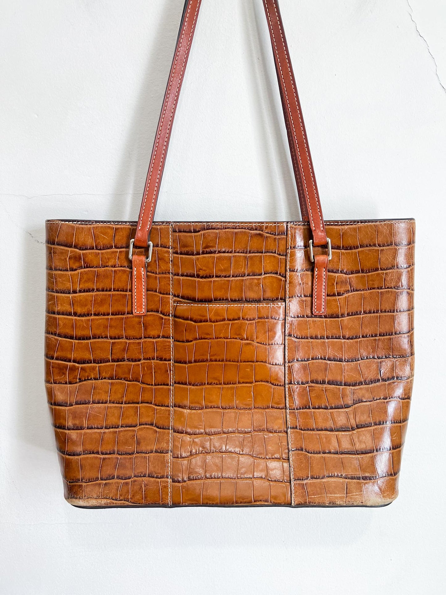 Dooney & Bourke "Embossed Calfskin Alligator Shopping Tote Purse"