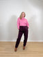 Wilfred Soleste Maroon Plaid Drawstring Pants (Size L)