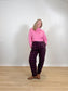 Wilfred Soleste Maroon Plaid Drawstring Pants (Size L)