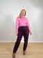 Wilfred Soleste Maroon Plaid Drawstring Pants (Size L)