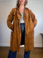 Anthropologie BLANKNYC Faux Leather Wrap Trench Coat in Brown (Size L)