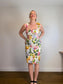 Anthropologie "Slim Square-Neck Dress in Hydrangea Print" (Size M)
