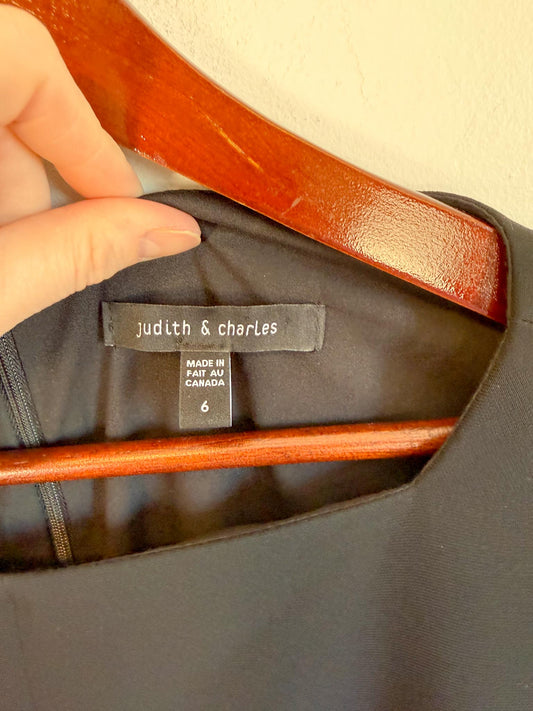 Judith & Charles Black Mini Dress (Size 6)