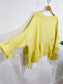 Basia Yellow Linen Ruffled Blouse SOLD AS IS (Size L/XL)