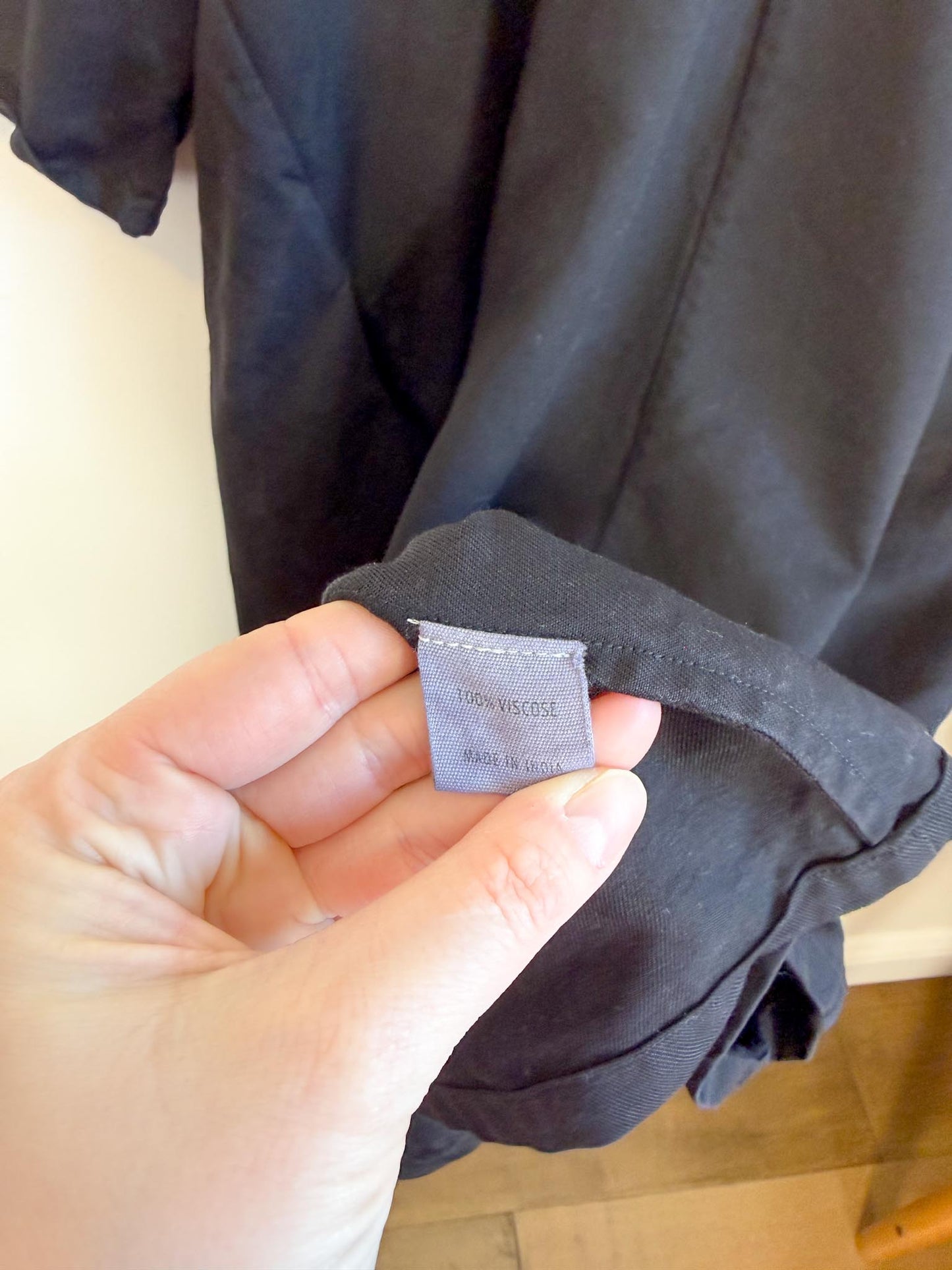 ALI GOLDEN Sustainable "Full Dress with Pockets in Black" (Size XS-M)