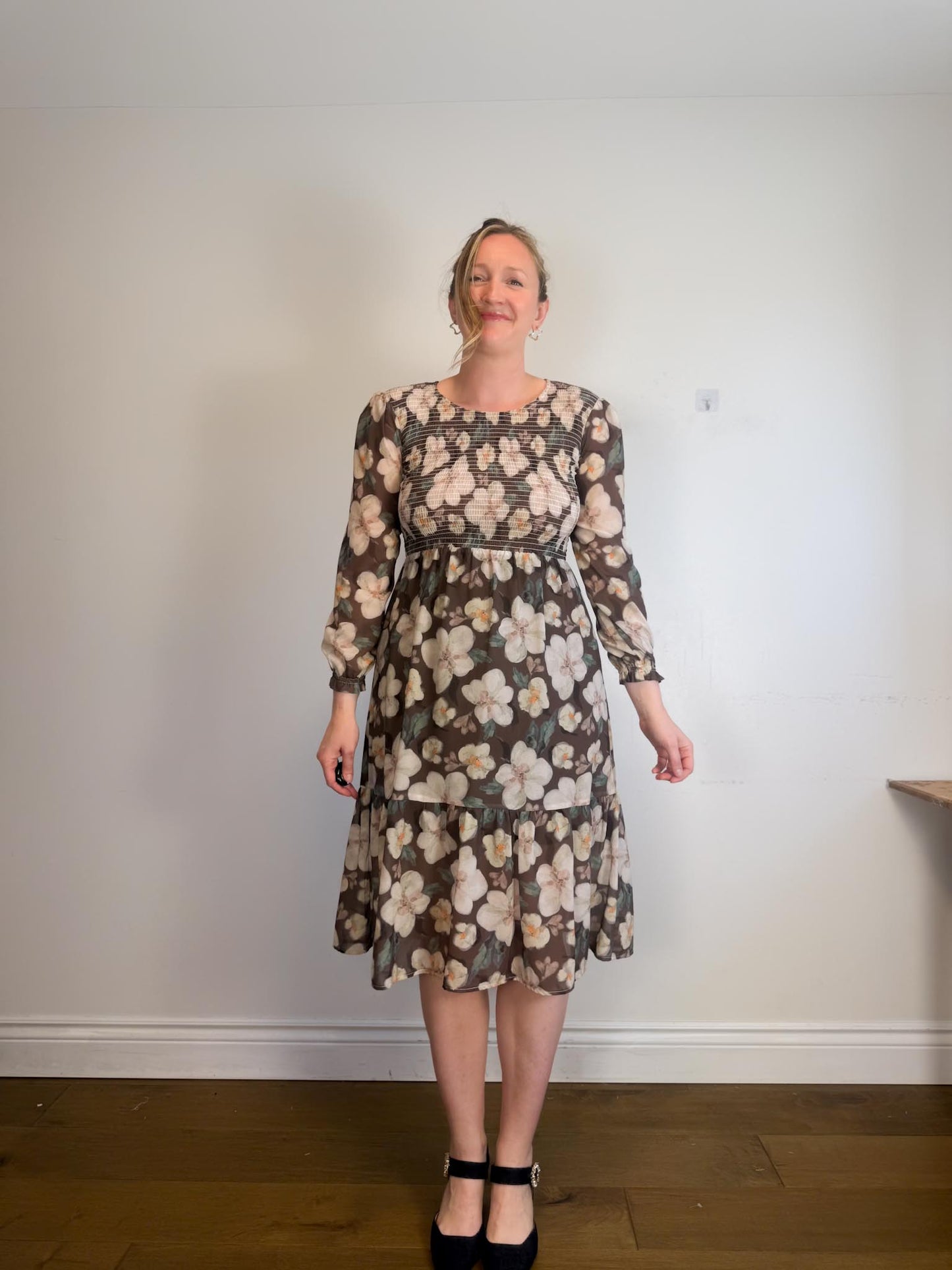 Mad About You x Jilly Box "The Grace Midi Dress in Floral" (Size S/M)