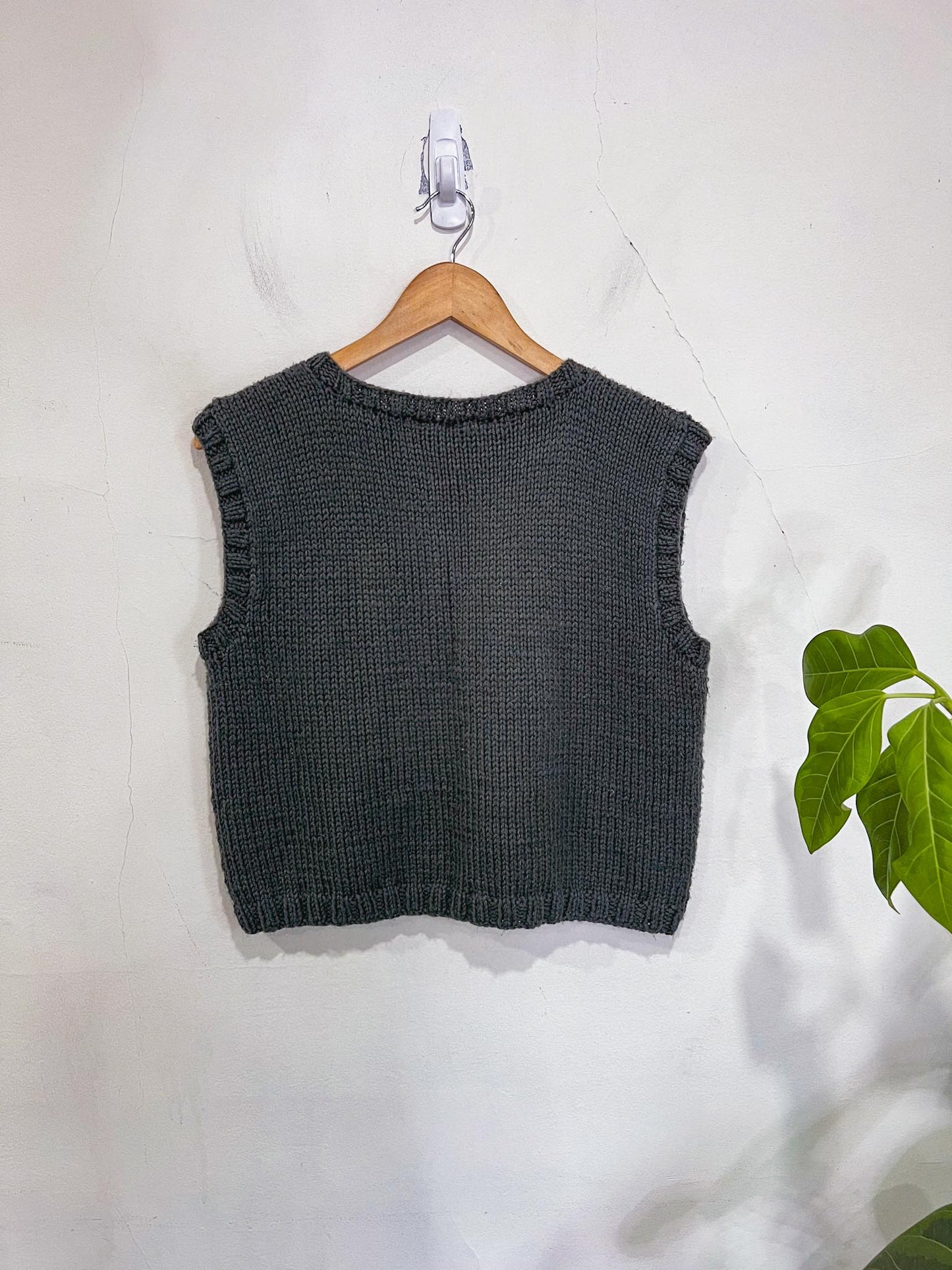 Handmade Sweater Vest in Grey (Size M/L)