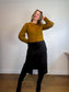 Grade & Gather "Michelle Vegan Suede Pencil Skirt in Black" NWT (Size L)
