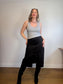 Grade & Gather "Michelle Vegan Suede Pencil Skirt in Black" NWT (Size L)