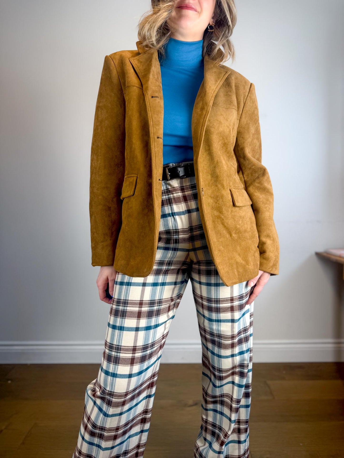 Oak + Fort Faux Suede Jacket in Camel NWT (Size M/L)