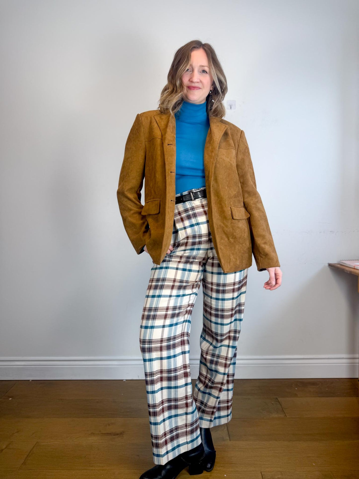 Oak + Fort Faux Suede Jacket in Camel NWT (Size M/L)