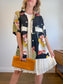 Vintage Abstract Print Blouse (Size XL)