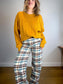 Wilfred Plaid Trousers in White/Brown/Blue (Size 10)