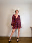 Anthropologie "Hutch Long-Sleeve Deep-V Romper in Check Print" NWT (Size M/L)
