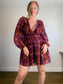 Anthropologie "Hutch Long-Sleeve Deep-V Romper in Check Print" NWT (Size M/L)