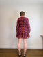 Anthropologie "Hutch Long-Sleeve Deep-V Romper in Check Print" NWT (Size M/L)