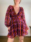 Anthropologie "Hutch Long-Sleeve Deep-V Romper in Check Print" NWT (Size M/L)