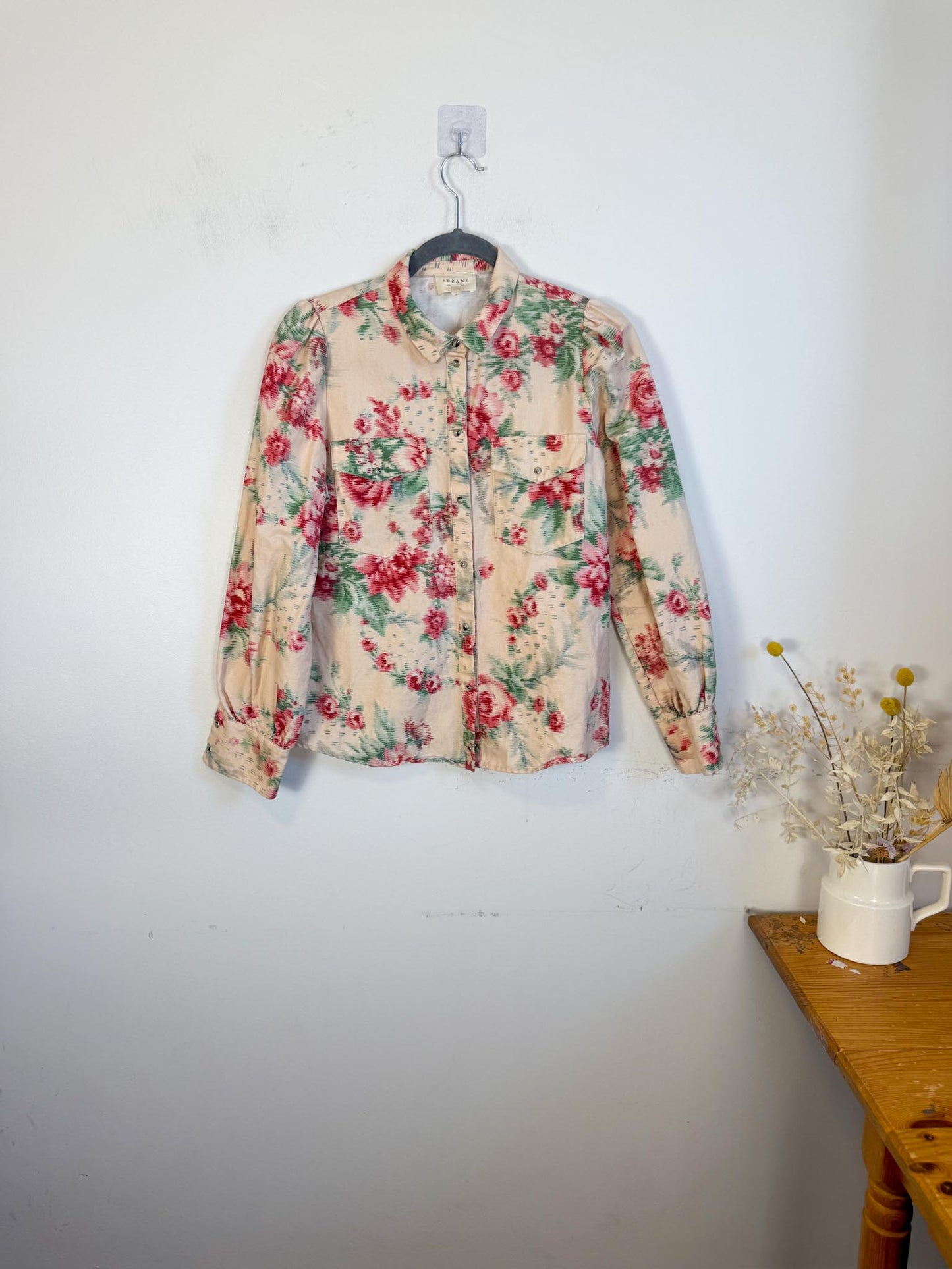 Sezane "Claudia Shirt in Antique Flowers" (Size M)