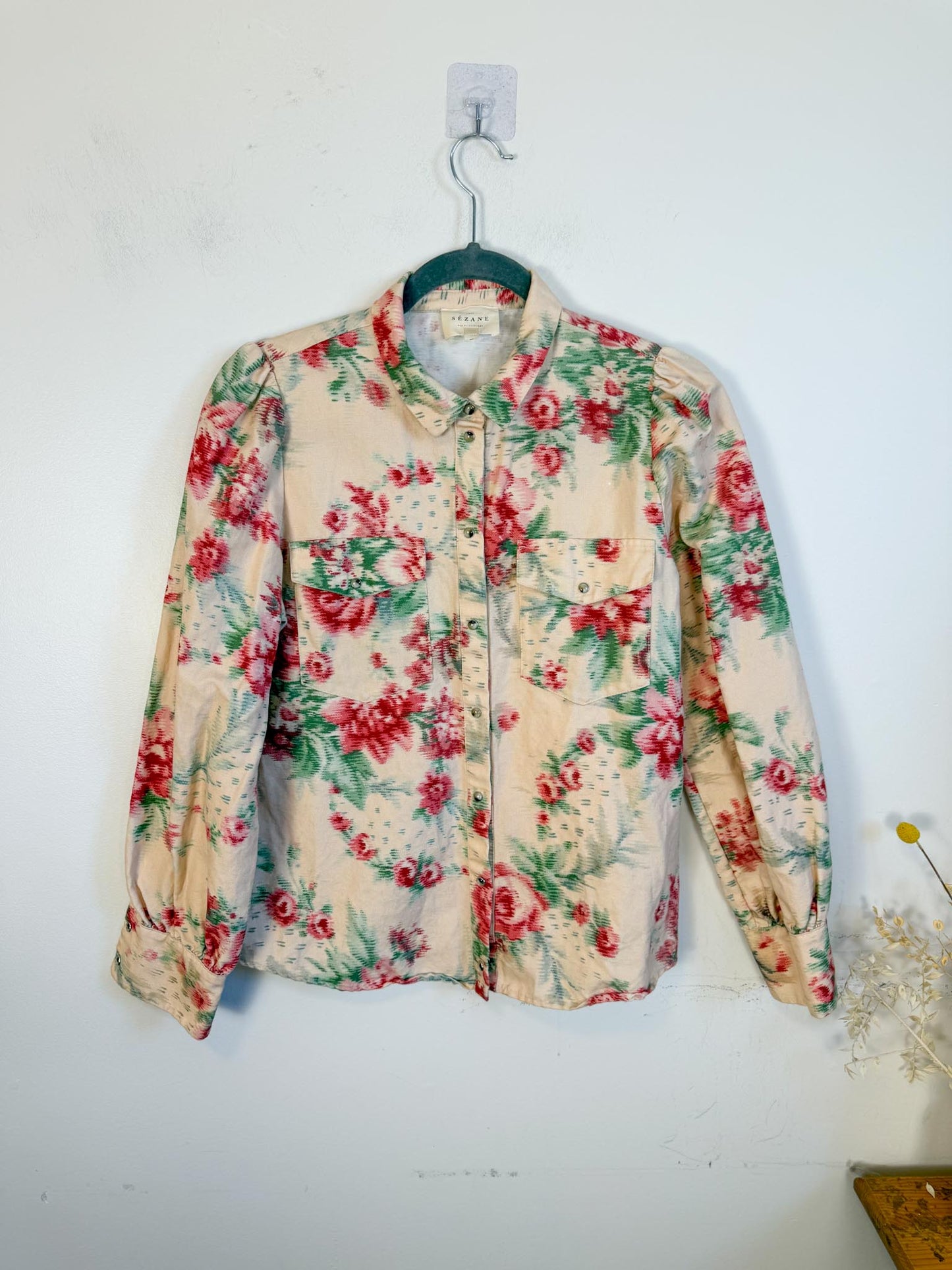 Sezane "Claudia Shirt in Antique Flowers" (Size M)