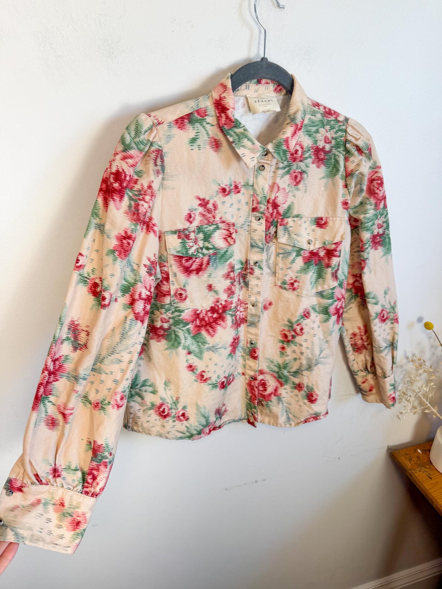 Sezane "Claudia Shirt in Antique Flowers" (Size M)